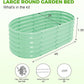 Land Guard 18“ Tall 4×2ft Galvanized Raised Garden Bed Kit, Galvanized Planter Garden Boxes Outdoor, Oval Large Metal Raised Garden Bed for Vegetables……… (Lime Green, 4×2×1.5ft)