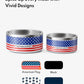 Homerunpet Double Wall Stainless Steel Dog Bowls, Non-Slip Base, Dishwasher Safe, Durable Pet Food & Water Bowl for Dogs & Cats(32oz, American Flag)