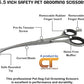 CT Pet Cat Dog Grooming Scissors Kit - 6 & 4 inch Hair Cutting Scissors Set, Japanese Stainless Steel Curved Blades with Safety Round Tips for Your Beloved Pets