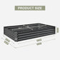 Domi Galvanized Raised Garden Bed, 6x3x1Ft Thickening Metal Planter Box for Vegetables Bottomless for Backyard Outdoor, 1" Deep w/ 128 Gallon Capacity - Dark Gray