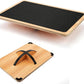 StrongTek Professional Wooden Balance Board, Rocker Board, Wood Standing Desk Accessory, Balancing Board for Under Desk, Anti Slip Roller, Core Strength, Stability, Office Wobble Boards