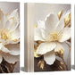 Yxbhhym Bathroom Wall Art White Flower Canvas Wall Art for Living Room Bedroom Wall Decor Floral Picture for Kitchen Hallway Home Decorations Framed Posters Prints 3 Piece