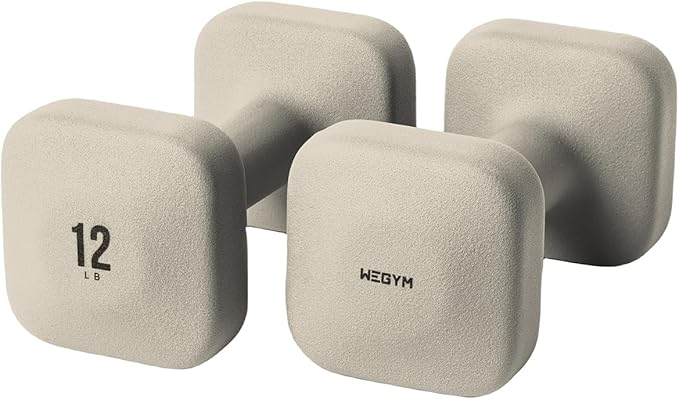 SafeGrip Dumbbells, Anti-Slip, Anti-Roll, Thick Handles, Free Weights, Square Dumbbells for Secure Workouts at Home, Weightlifting, and Personal Training
