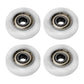 MroMax Roller Idler Bearing Pulley-3 x 15 x 4mm Sliding Conveyor Nylon Wheel with 623ZZ Bearing for Furniture, Hardware Accessories and Mobile Door White 4Pcs
