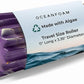 Oceanfoam Ripple Travel Foam Roller (11" x 3.35") Firm Mini Foam Roller for Physical Therapy, Deep Tissue Massage, Back Pain - High Density, Wave Textured - Yoga (Purple, Gold & Natural Marbled)