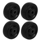 uxcell 1.5-inch Diameter Rubber Wheel Skateboard Trolley Caster Pulley Black 4pcs