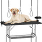 VFK 47'' Large Dog Grooming Table Stainless Steel Foldable Grooming Table for Dogs at Home Adjustable Height Arms Pet Station with Nooses, Mesh Tray, Tool Organizer