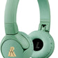 POGS Kids Wired Headphones | The Elephant 2 | Adjustable, Durable Headphones for Kids 3+ | Limited to 85 dB, Microphone | On-Ear | Music-Sharing Function Safe 3.5mm Audio Cable (3.2ft) (rGreen)