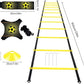 Soccer Speed Agility Training Set - 20FT Agility Ladder 12/16 Sports Cones and Soccer Kick Trainer Football Training Equipment Footwork Drills for Youth and Adults