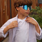 Kids Baseball Sunglasses for Boys Girls Youth Softball Cycling Sports Sunglasses UV400 Protection Age 5-12