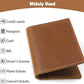 Jack&Chris Leather Passport Holder, Handmade Passport cover, Travel Wallet Cover Case for Men and Women, Leather Travel Documents Organizer Protector, Brown-Red, 2PC