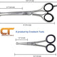 CT Pet Cat Dog Grooming Scissors Kit - 6 & 4 inch Hair Cutting Scissors Set, Japanese Stainless Steel Curved Blades with Safety Round Tips for Your Beloved Pets