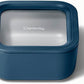 Caraway Glass Food Storage - 4.4 Cup Ceramic Coated Food Container - Non Toxic, Non Stick Lunch Box with Glass Lids. Dishwasher, Oven, & Microwave Safe - Navy