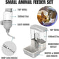 Automatic Pet Food Water Dispenser, Auto Gravity Pet Feeder Water Bottle Set for Crate Cage, Feeding Station for Small Dog Cat Rabbit Guinea Pigs Chinchilla Ferret Hedgehog (Gray)
