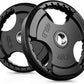 RitFit Olympic Rubber Grip Plates for Barbell, 2-Inch Weight Plates for Weightlifting and Strength Training in Home & Gym, Single, Pair and Sets(2.5/5/10/25/35/45 LB)
