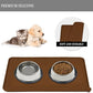 Waterproof Pet Feeding Mat with High Raised Edges, Heavier and Thicker Placemats for Cat Dog Water Bowl with BPA Free, Dogs Cats Food Mats for Messy Drinkers to Prevent Spill and Protect Floors