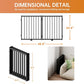 Full Metal Freestanding Dog Gate with Door, 24'' Height Foldable Pet Dog Fence for Indoor & Outdoor, 2 Panels Extra Wide Free Standing SmallDog Gates for Doorways,House,Stairs,Porch,Deck,Yard