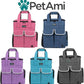 PetAmi Dog Travel Bag Pet Supplies Accessories Organizer for Traveling, Camping, Weekend; Cat Pet Travel Bag Kit Includes 2 Food Storage Containers, 2 Collapsible Bowls, 1 Feeding Mat (Dark Gray)