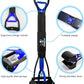 SZHLUX 28" Pooper Scooper, Foldable Dog Pooper Scooper with Unbreakable Material and Durable Spring for Grass and Gravel, Blue