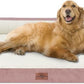 Comfort Expression Waterproof Orthopedic Foam Dog Beds Extra Large Dogs, XL Dog Bed with Bolster, Washable Pet Sofa Couch with Removable Cover & Non-Slip Bottom(X-Large,Pink)