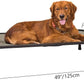 Veehoo Chew Proof Elevated Dog Bed - Cooling Raised Pet Cot - Rustless Aluminum Frame and Durable Textilene Mesh, Unique Designed No-Slip Feet for Indoor or Outdoor Use, Beige Coffee, X Large