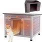Cat House for Outdoor Cats Insulated Feral Kitty Shelter with Warm Liner for Winter Waterproof Rabbit Hutch for Bunnies,Cats