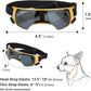 Lesypet Dog Sunglasses Small Breed, Dog Goggles for Small Dogs Windproof Anti-UV Glasses for Dogs Outdoor Eye Protection, Gold