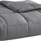 L'AGRATY Weighted Blanket for Adults- Dark Grey, 48"x72", 15lbs, Twin Full Size Heavy Throw Blanket, Cooling, Breathable, Microfiber with Glass Beads, Big, Washable, All-Season