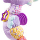 Baby Toys 0-6-12 Months,Musical Stuffed Animals Activity Soft Infant Toys with Multi-Sensory Crinkle, Rattle and Textures,Boys Newborn Baby Girl Toys, Seahorse, Purple