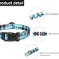 Mercano Adjustable Dog Collar - Special Design Patterns, Soft Nylon Comfortable Durable Pet Collar for Small Medium Large Dogs (S, Blue Plaid)