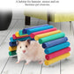 PIVBY 2PCS Wooden Hamster Bridge, Flexible Natural Wooden Ladder Bridge Tunnel Hideout, Hamster cage Accessories for Small Animals Guinea Pig, Rat, Chinchilla, Gerbil, Mice, Mouse (Colorful)