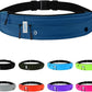 WATERFLY Running Belt Fanny Pack: Runner Marathon Jogging Waist Pack Sport Workout Exercise Fitness Phone Holder Belt for Men Women Jogger Slim Waistband Dark Blue