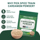Cardamom Powder (100g/3.53oz) Gluten Free, Raw Ground Elaichi for Cooking, Smoothies, Lattes, Masala Tea, Packed in Resealable Zip Lock Pouch