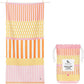 Dock & Bay Beach Towel - Quick Dry, Sand Free - Compact, Lightweight - 100% Recycled - Includes Bag - Sunset Boulevard - Set of 4 - Large (160x90cm, 63x35)