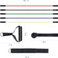 Resistance Bands, Simmgud Exercise Bands Set with Handles, Work Out Bands with Door Anchor, Ankle Straps for Strength Training, Physical Therapy, Home Gym for Men and Women, Yoga, Pilates 150 LBS