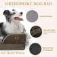 Comfort Expression Orthopedic Memory Foam Dog Beds, Waterproof Dog Beds Large Sized, Washable Dogs Beds with Removable Cover, Pet Sofa Couch with Bolster(Large,Olive Green)