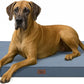 Outdoor Extra Large Dog Bed, Jumbo Waterproof Dog Bed for Large Dogs, Orthopedic Egg Foam Pet Bed Mat with Removable Oxford Cooling Cover, Blue