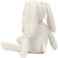 100% Organic Cotton Baby Toys White Bunny Rabbit Stuffed Animal for Newborn 7.1"
