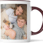 Custom Mug Upload Your Picture Personalized Coffee Mug with Photo Text Name Customized Cup Unique Ideas Gifts for Men Women Mom Dad Girlfriend Boyfriend Friend Family (Dark Red, 11oz)
