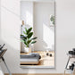 Home Gym Mirror - 48x24 Inch, 1PCS Frameless Tempered Glass Full Body Mirror for Wall Mount - Ideal for Yoga, Workout, Bedroom, Dance Studio (Silver)