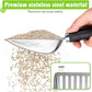 Cat Litter Scoop - Stainless Steel Metal Cat Litter Scoop-Sturdy Mesh Scooper - Mesh Shovel-Easy to Clean - Suitable for Cat Litter Box - Light Black