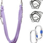 5.5 Yards Aerial Silks Yoga Swing Set - Aerial Yoga Hammock Kit Anti-Gravity Flying for Fitness, Low/Non Stretch Nylon Tricot Fabric Hardware Included for Dance