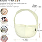 NATUYA Small Dog Carrier Sling Cat Sling,Adjustable Strap Hand Free Pet Puppy for Outdoor Traveling Subway (White, Canvas)