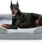 FURTIME Orthopedic Dog Bed for Extra Large Dogs - XL Plus Waterproof Dog Sofa Beds, Supportive Foam Pet Couch Bed with Removable Washable Cover, Waterproof Lining and Nonskid Bottom, Light Grey