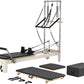 VEVOR Pilates Reformer Machine, Pilates Workout Equipment for Home Gym Studio Use, Pilates Bed with Dual Resistance- Spring & Cord, Reformer Set, Up to 400 LBS