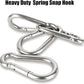 Spring Snap Hooks M5 M6 M8 M10 Carabiner Heavy Duty Carabiner Clips Galvanized Steel Quick Links Caribiniers Hammocks Hooks for Camping Hiking Outdoor Swing Pet Leash Gym