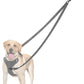 PetBonus Two Point Control Dog Leash, Works with No Pull Harnesses, No Tangle Dog Training Leashes, No Pull Padded and Reflective Walking Lead, Converts to Single Leash for Medium Large Dogs (Grey)
