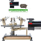 Tennis Stringing Machine, Standing Type, Shared for Tennis and Badminton Racquets, Full Metal Black Gold, Comes with a Complete Set of Stringing Tools, 10 Tennis Strings