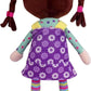 Sugar Snap Plush Doll for Toddlers Learn to Dress Montessori Toy - Dress Me Doll - Zipper, Snaps, Buttons, Buckle - Educational Toy for 2 3 Year Old Girl - Montessori Doll - 15" - Purple Dress