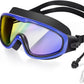Adult Swimming Goggles,Leak-Proof,Anti-Fog Pool Glasses,Wide View Swim Goggles with Ear Plugs and Nose Clip